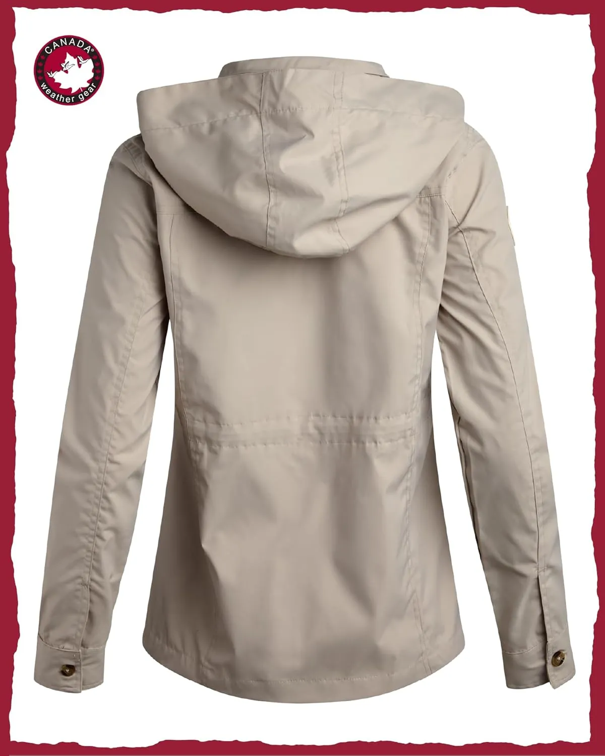 CANADA WEATHER GEAR Womens Utility Jacket - Long Sleeve Zip Up Hooded Safari Military Anorak Jackets for Women (Sizes: S-2XL)