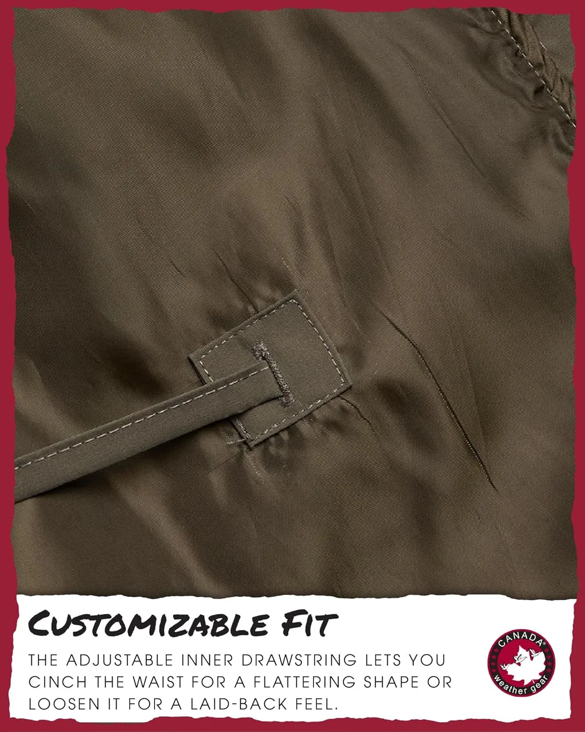 CANADA WEATHER GEAR Womens Utility Jacket - Long Sleeve Zip Up Hooded Safari Military Anorak Jackets for Women (Sizes: S-2XL)