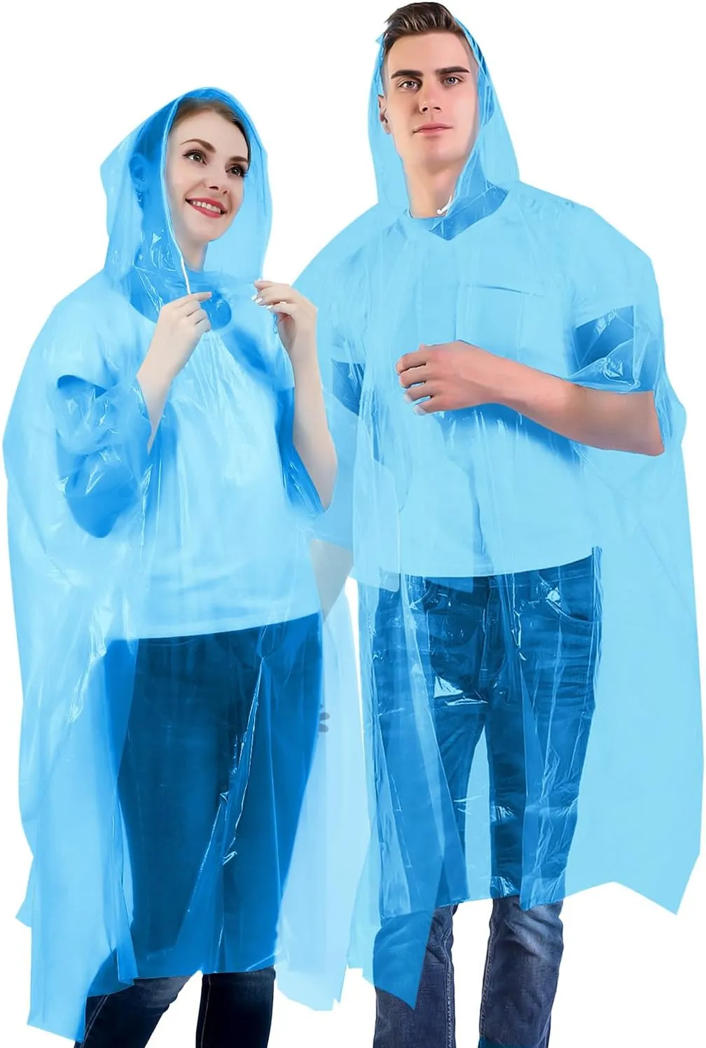 Disposable Rain Ponchos for Kids 6 Pack/Adults 10 and 6 Pack/Ponchos Family 6 Pack Extra Thicker Emergency Ponchos