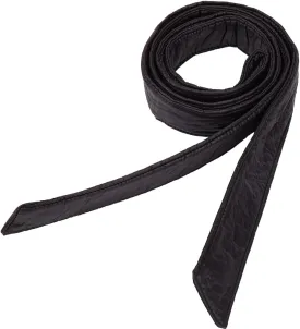 GORGECRAFT 2 Yards Down Coat Ribbon Belt Black Down Coat Belt Cotton Cloth Belts Long Puffer Sash Waist Band Tunics Girdle Decoration Tie Knot Cinch Belt for Down Garment Accessory Women Ladies