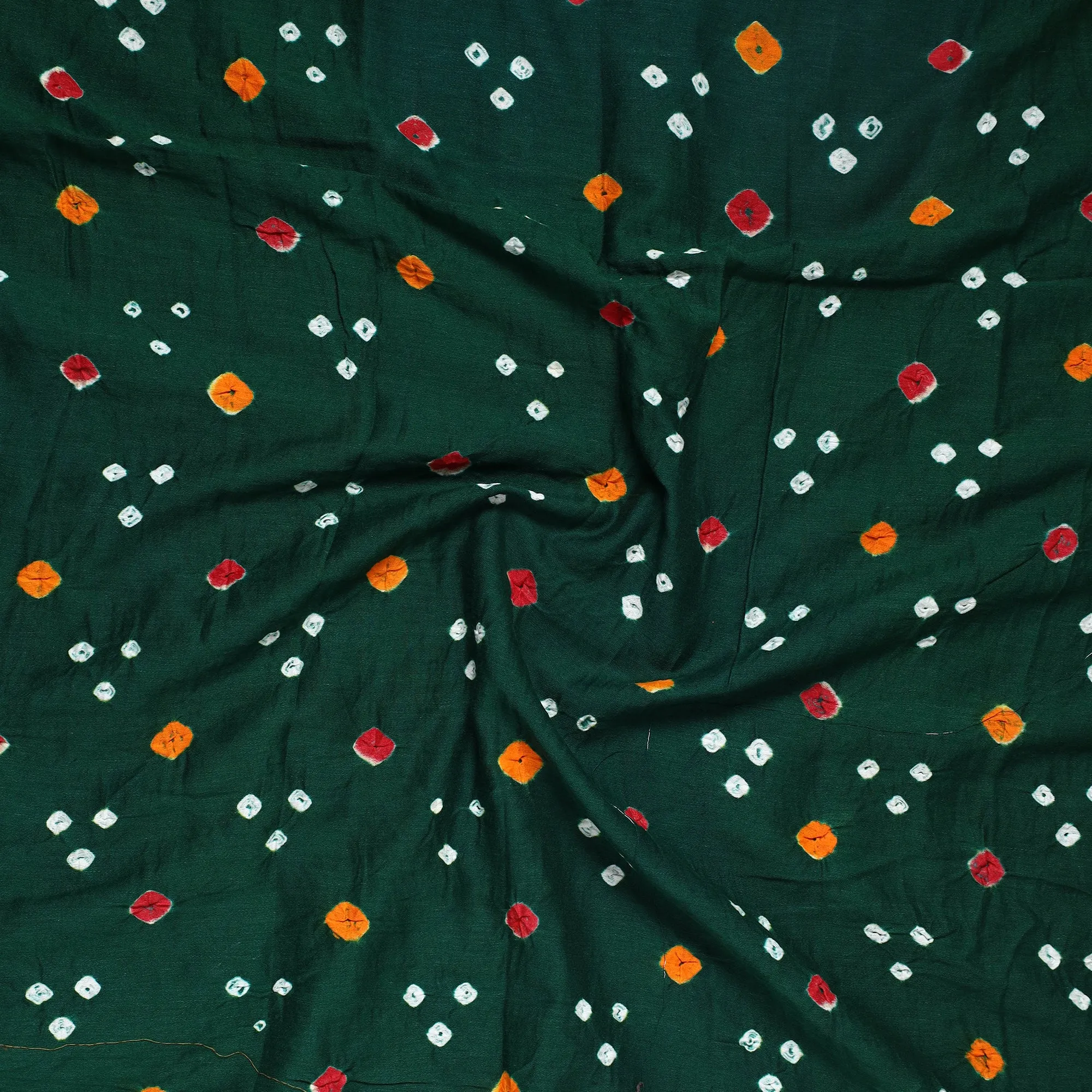 Kutch Bandhani Tie-Dye Satin Cotton Precut Fabric 22