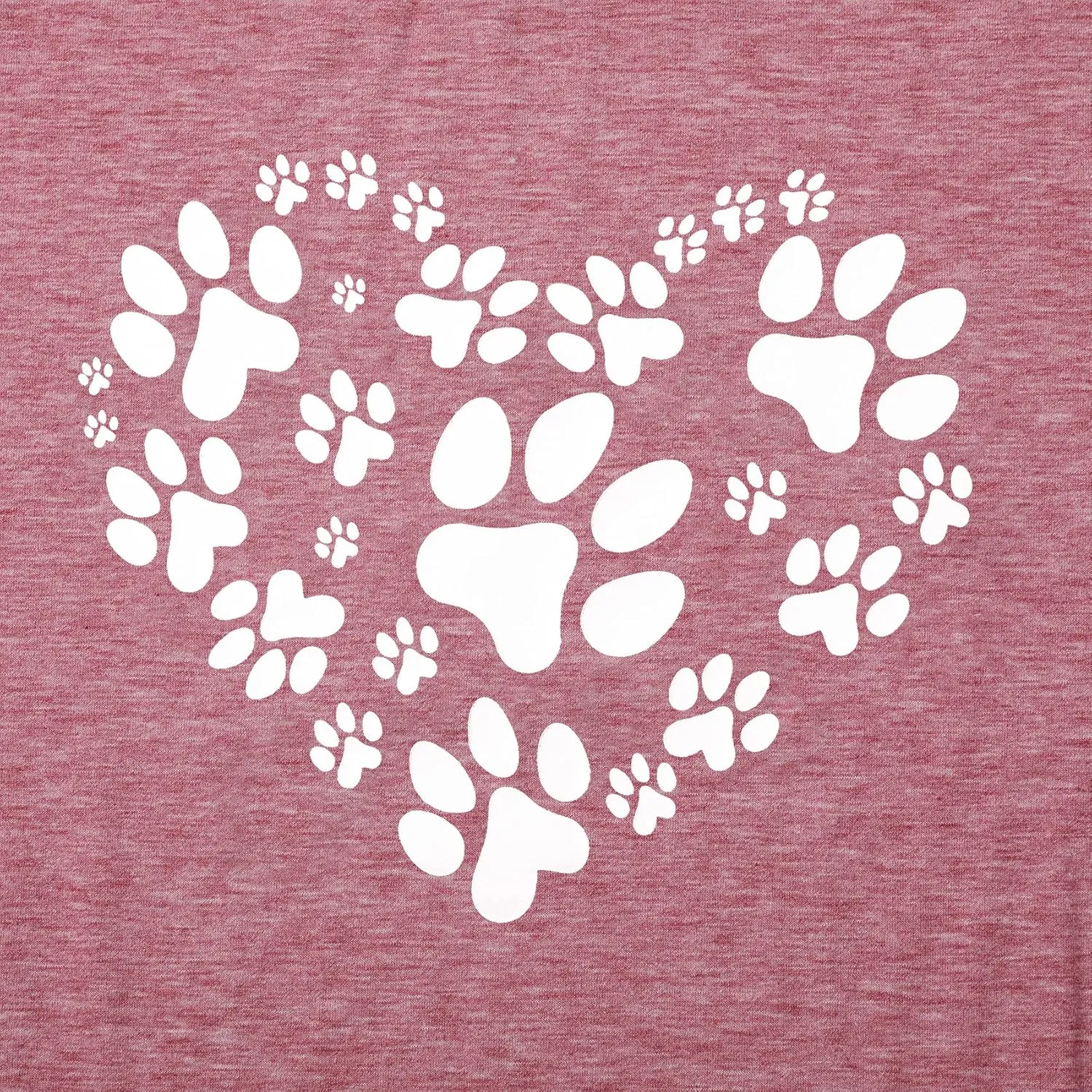Paw Love Shirt Dog Lover Shirts for Women Paw Print Heart Tee Shirt Cute Dog Mom Short Sleeve Tee Tops