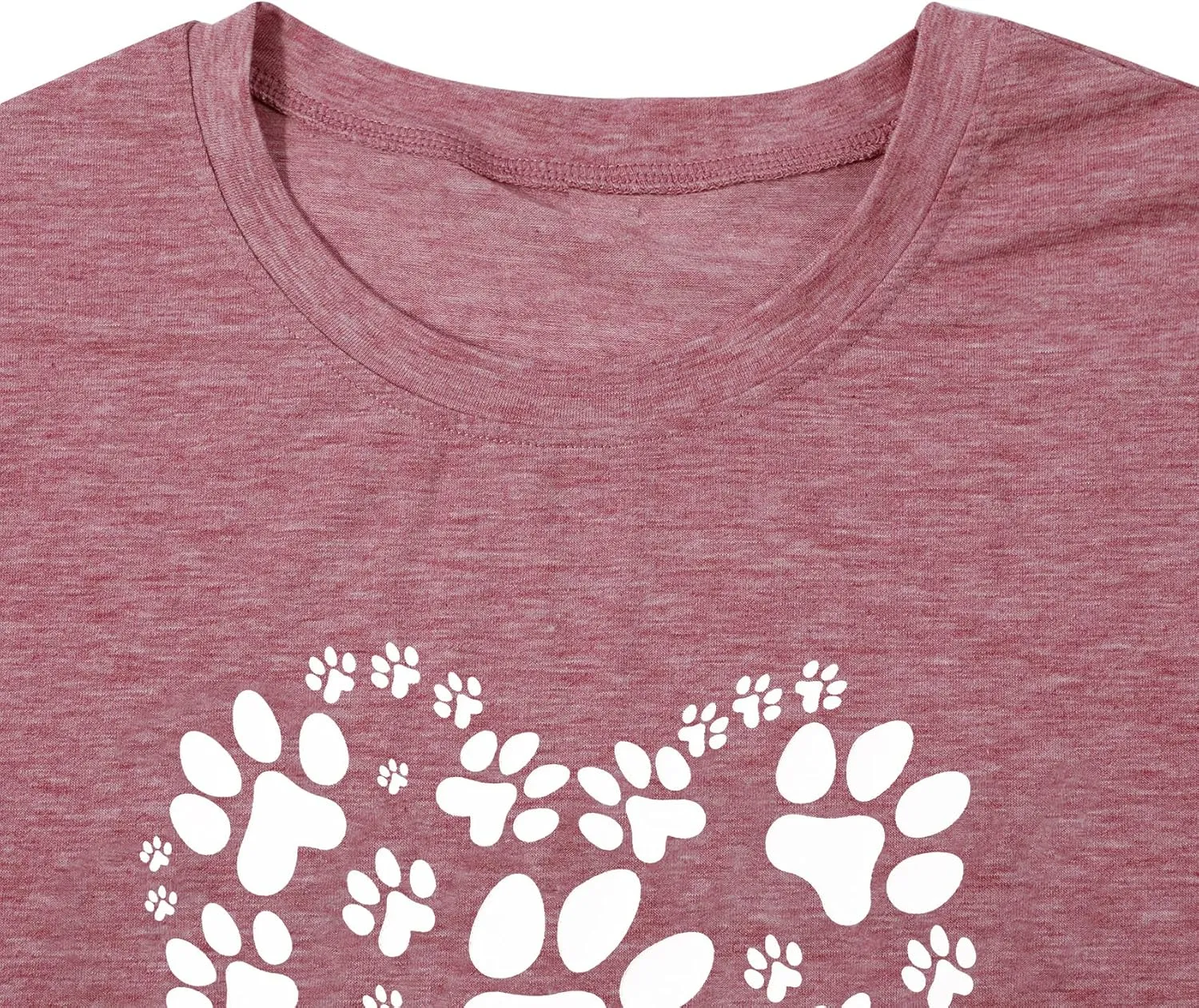 Paw Love Shirt Dog Lover Shirts for Women Paw Print Heart Tee Shirt Cute Dog Mom Short Sleeve Tee Tops