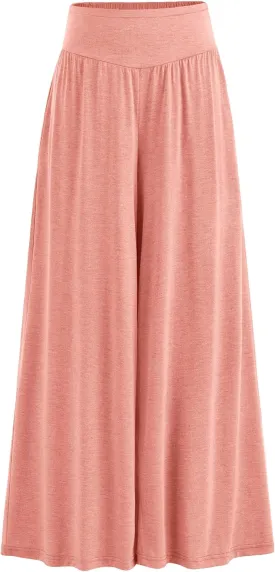 PRETTYGARDEN Women's Summer Wide Leg Trouser Pants Casual High Waisted Flowy Palazzo Lounge Pant with Pockets